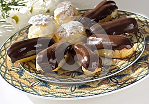 Cakes - cream puffs and eclairs