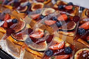 Cakes with figs dessert