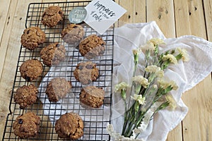 Cakes and flowers