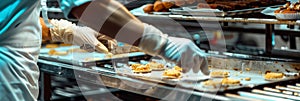 Cakes Production Line, Food Industry, Working on Automated Production Lines in Cakes Factory