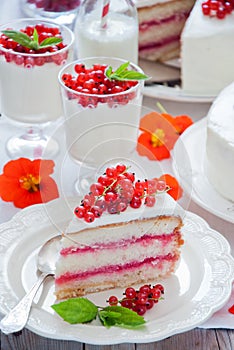 Cakes with red currant