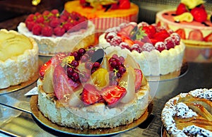 Cakes in a shop