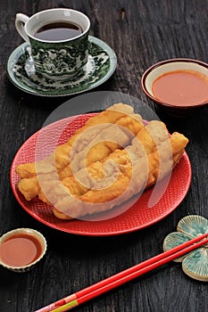 Cakwe or Cakue or Youtiao is traditional Chinese snack