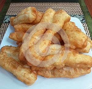 Cakwe or Youtiao Fried Dough.