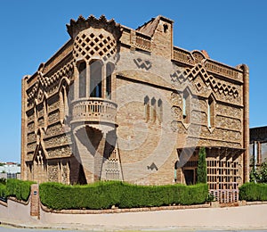 Cal Espinal building in Colonia Guell, Spain