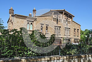 Cal Ordal building in Colonia Guell, Spain