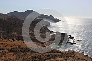 Cala Arena beach in Cabo de Gate naional Park