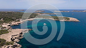 Cala Bassa beach, Ibiza island. Spain.