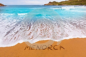 Cala Binimela in Menorca at Balearic islands