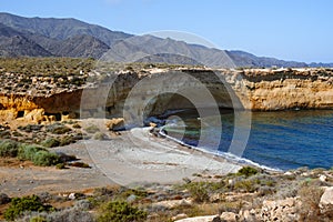 Cala Blanca beach in Lorca, Spain photo