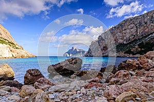 Cala Boquer - rocky beach on Mallorca island