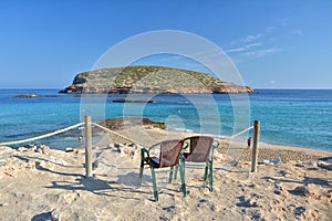 Cala Comte beach on Ibiza