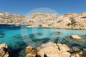 Cala Coticcio, wonderful bay in Caprera Island, La Maddalena, Sardinia, Italy