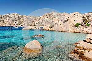 Cala Coticcio, wonderful bay in Caprera Island, La Maddalena, Sardinia, Italy photo