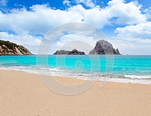 Cala d Hort Ibiza beach Es Vedra island photo