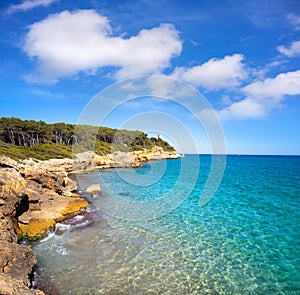 Cala de roca Plana beach in Tarragona photo