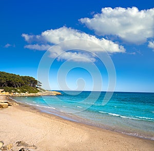 Cala de roca Plana beach in Tarragona