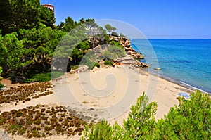 Cala dels Vienesos beach, in Miami Platja, Spain