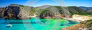 Cala Domestica beach, Costa Verde, Sardinia, Italy.