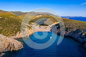 Cala Domestica beach, Sardinia, Italy. Sardinia is the second largest island in mediterranean sea. Sardinia, Cala Domestica beach