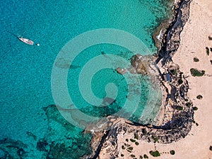 Cala Escondida Beach, Ibiza, Spain.
