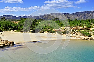 Cala Forn beach in Ametlla de Mar, Spain