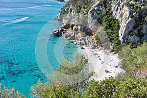 Cala Fuili Beach in Cala Gonone, Orosei Gulf