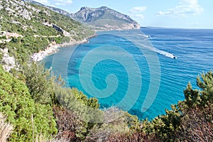 Cala Fuili Beach in Cala Gonone, Orosei Gulf, Sardinia, Italy