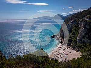 Cala Fuili beach and coast of Sardinia