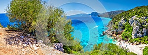 Cala Fuili beach located just up the coast from Cala Gonone, Sardinia, Italy