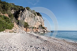 Cala fuili seaside rocky bay by cala gonone in sardegna