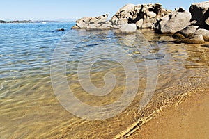 Cala Ginepro beach in Sardinia, Italy