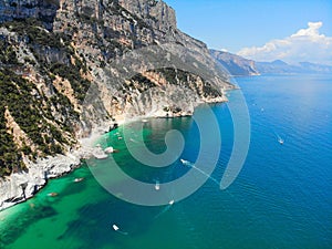 Cala Goloritze coast in Sardinia