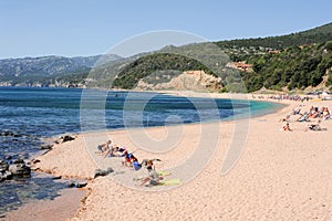 Cala Gonone beach on Sardinia, Italy