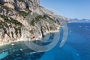 Cala Gonone Coastline Aerial