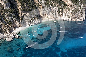 Cala Gonone Coastline Aerial