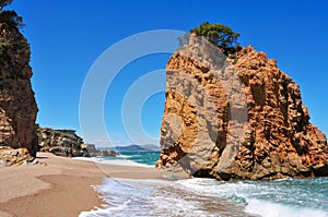 Cala Illa Roja beach in the Costa Brava, in Catalonia, Spain photo