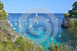 Cala Macarelleta bay on Menorca island