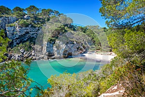 Cala Macarelleta beach in Menorca, Balearic islands Spain photo