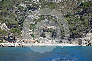 Cala Maestra beach at Isle of Montecristo in Portoferraio photo