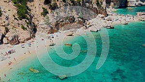 Cala Mariolu beach, near Cala Biriola and Cala Goloritze, Baunei, Sardinia, Italy Golfo Di Orosei