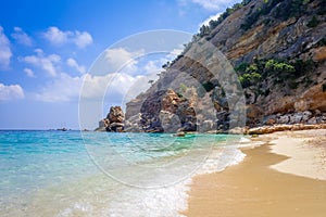 Cala Mariolu beach in Orosei Golf, Sardinia, Italy