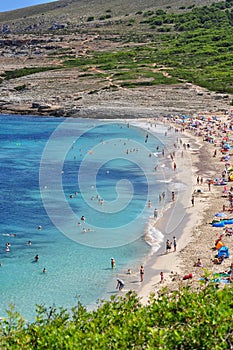 Cala mesquida view on majorca balearic island in spain