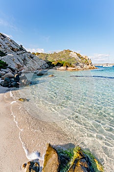 Cala Napoletana, wonderful bay in Caprera Island, La Maddalena, Sardinia, Italy photo
