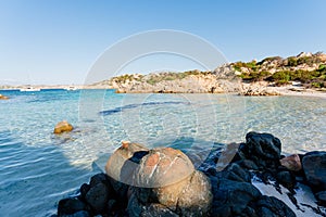 Cala Napoletana, wonderful bay in Caprera Island, La Maddalena, Sardinia, Italy photo