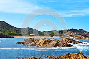 Cala Pregonda beach in Menorca Spain