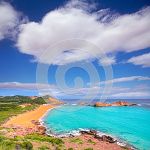 Cala Pregonda in Menorca at Balearic islands