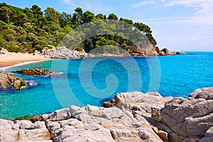 Cala Sa Boadella platja beach in Lloret de Mar photo