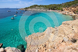 Cala Salada beach, Ibiza, Spain