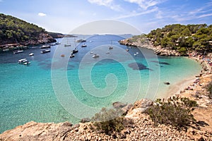 Cala Salada beach, Ibiza, Spain